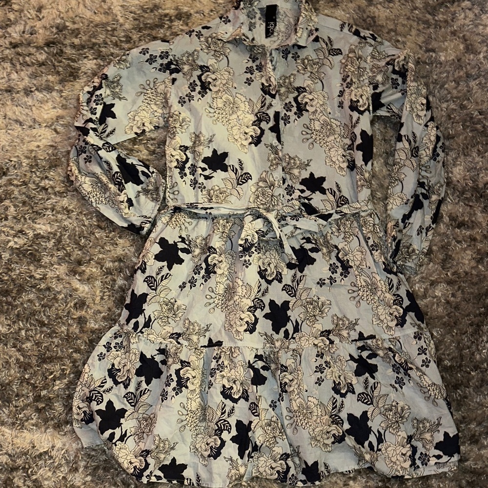 Bobi Floral Long Sleeve Dress EUC